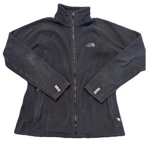 The North Face TKA 200 Fleece Jacket Womens Medium Full Zip Black Gorp Hike